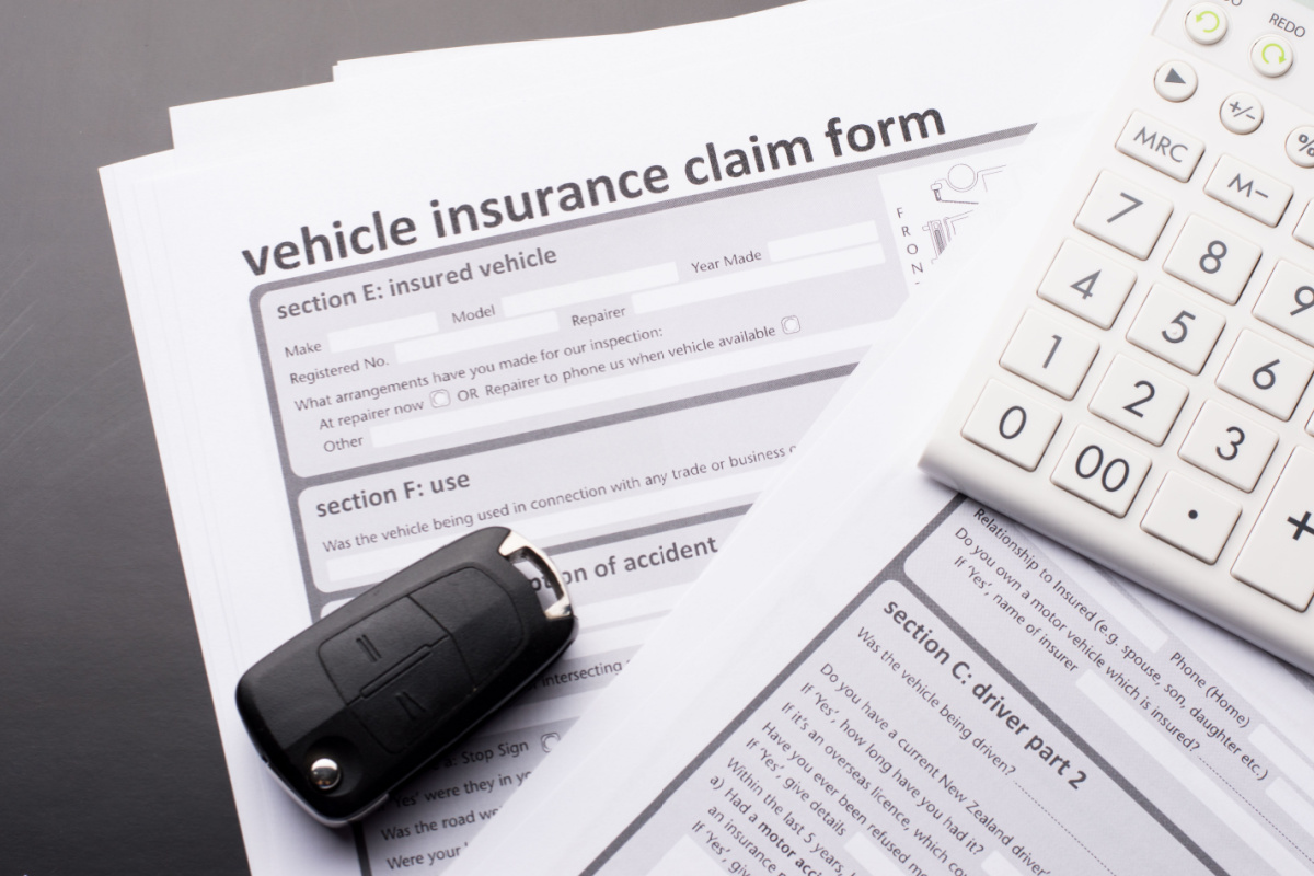 Car insurance claim paperwork