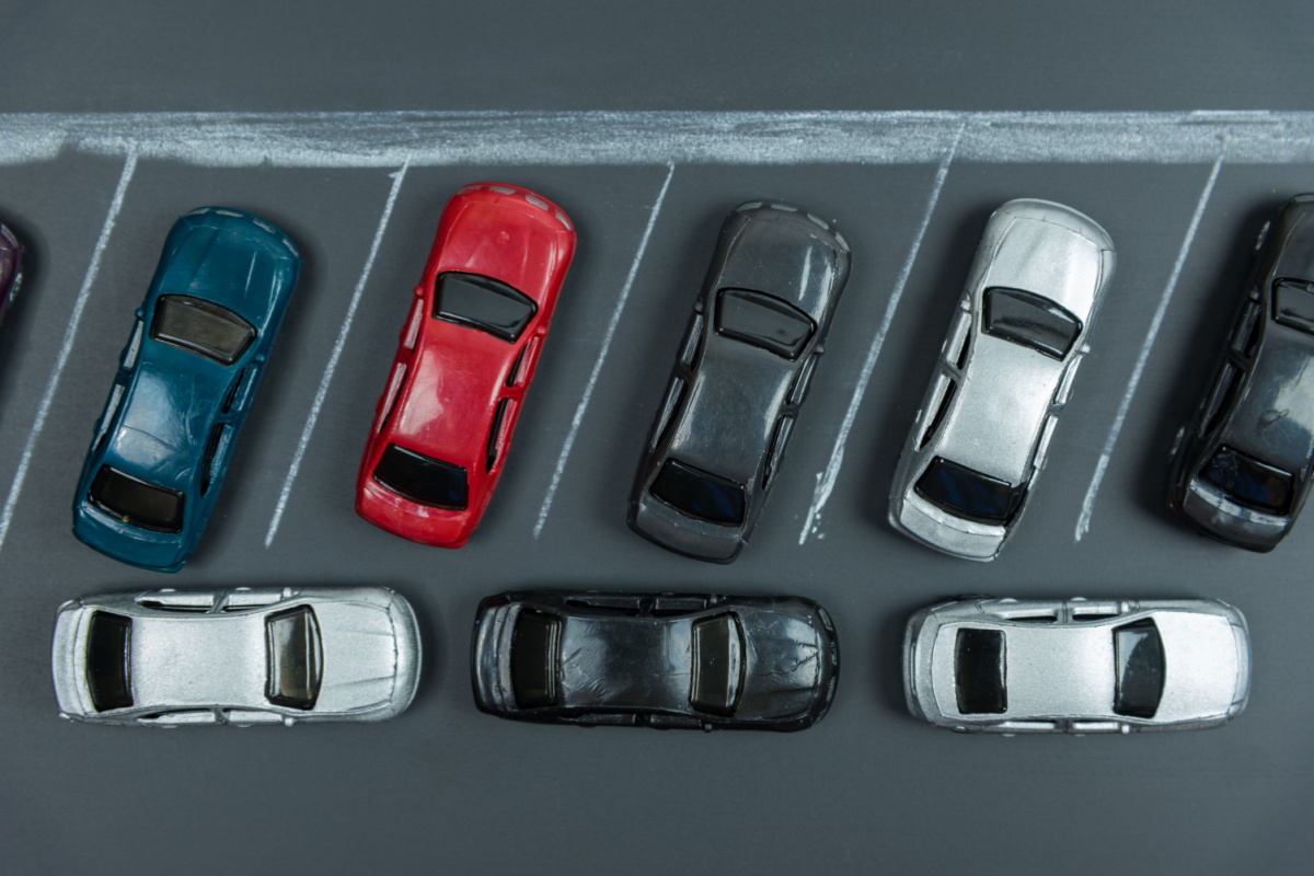 Double-parked toy cars