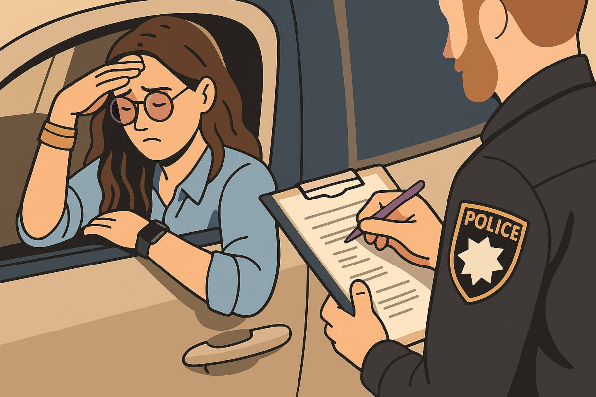 person pulled over 